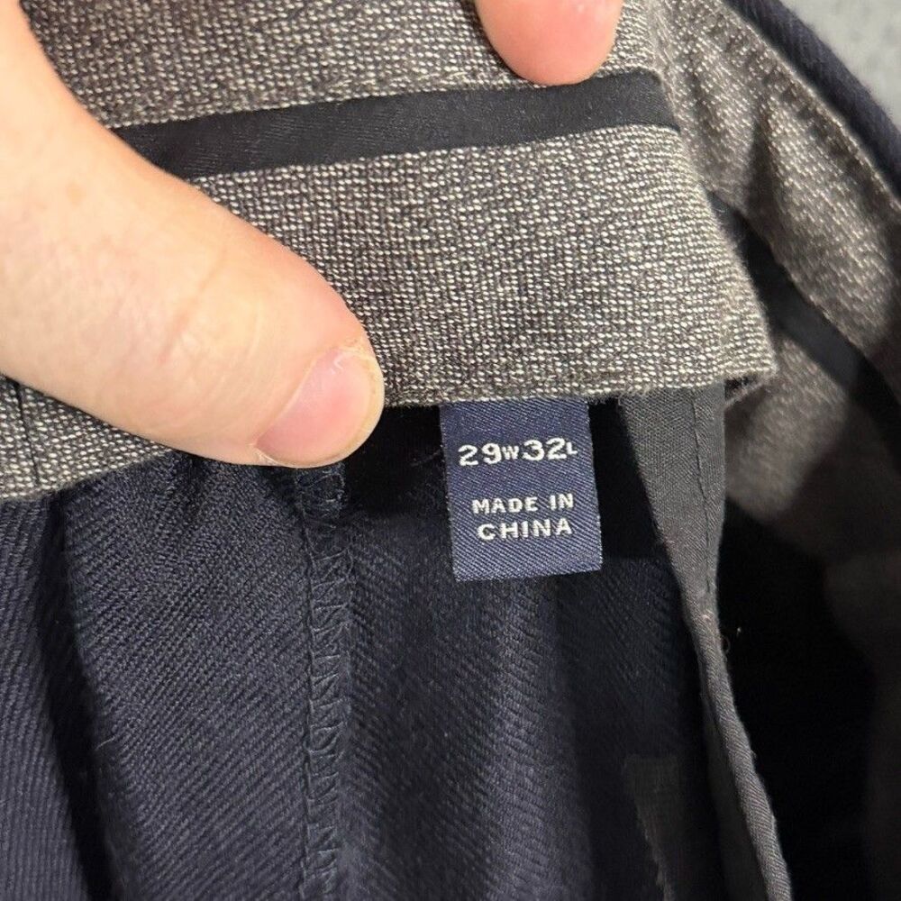 J Crew Pants Mens 29x32 Blue Urban Slim Fit Dress Slacks Wool Formal Preppy - Picture 9 of 15